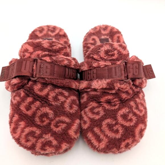 UGG Fluff It Pop Slide Cozy Slippers Shoes Men's Red Wine Terra Size US9 EU42 - Picture 8 of 12